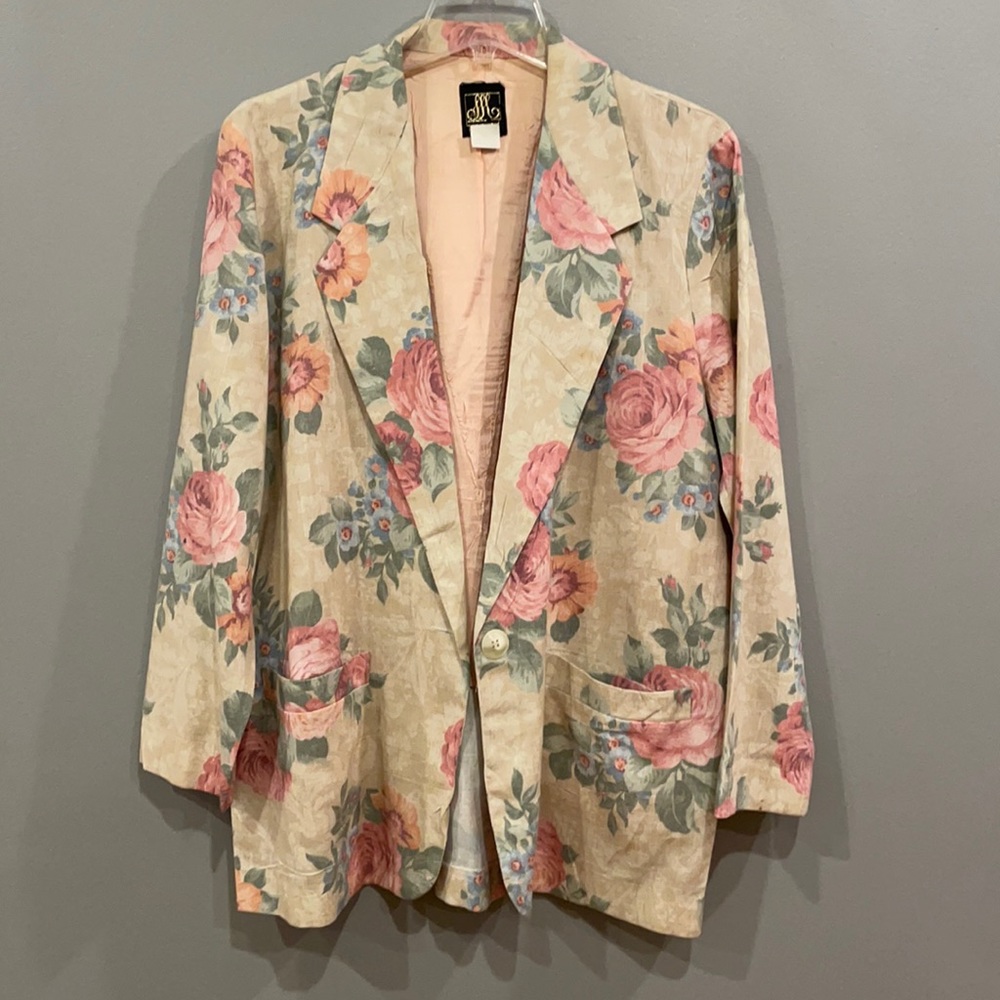 Floral oversized blazer